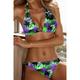 Women's Swimwear Bikini 2 Piece Normal Swimsuit Open Back Printing Palm Tree V Wire Sports Fashion Bathing Suits