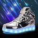 Unisex LED Shoes High Top Light Up Sneakers for Women Men Girls Boys USB Charging Halloween Street Dance Casual Daily Walking Shoes Luminous Bright White Black Blue Spring