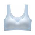 Women's No Steel Ring Bra Yoga Sports Sleep Plus Size Plain Stretchy Vest