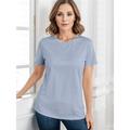 100% Cotton Women's Summer Tops Casual Round-Neck Basic Tops Short Sleeve Plain Comfortable T-Shirt