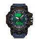 SANDA Men Digital Watch Outdoor Sports Fashion Business Luminous Alarm Clock Calendar Chronograph Silicone Watch