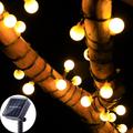 Mini Globe String Lights Solar LED Fairy String Lights Waterproof 12M 7M 6.5M 8 Modes Lighting Outdoor Garden Decoration Light Christmas Tree Hanging Lights Balcony Yard Wedding Party Holiday Decor