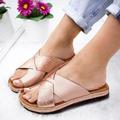Women's Sandals Orthopedic Sandals Bunion Sandals Plus Size Outdoor Slippers Outdoor Daily Beach Color Block Summer Platform Open Toe Elegant Classic Casual PU Leather Microfiber Black Silver