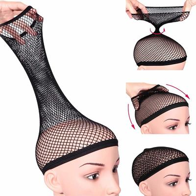 Black Mesh Wig Caps for Long Hair 2 Pack