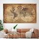 World Map Prints Wall Art Modern Picture Home Decor Wall Hanging Gift Rolled Canvas Unframed Unstretched