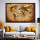 World Map Prints Wall Art Modern Picture Home Decor Wall Hanging Gift Rolled Canvas Unframed Unstretched