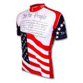 21Grams Men's Cycling Jersey Short Sleeve Bike Jersey Top with 3 Rear Pockets Mountain Bike MTB Road Bike Cycling Breathable Moisture Wicking Quick Dry Back Pocket White Red Red White American / USA