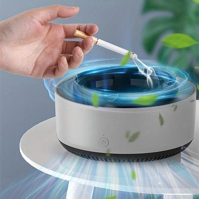 Cigarette Ashtray Air Purifier For Inhaling Tobacco Odor, Smart Remove Secondhand Smoke Smoking Tobacco Odor Removal Indoor Living Room Office Car Smoking Artifact, Using 2 Batteries No. 5 (Batteries Not Included)