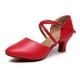 Women's Modern Shoes Party Evening Prom Practice Comfort Shoes Heel Solid Color High Heel Round Toe Buckle Adults' Dark Red Black Almond