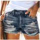 Women's Jeans Shorts Denim Plain Tassel Fringe Side Pockets Short Micro-elastic Mid Waist Fashion Casual Weekend Blue Light Blue S M Summer Spring Fall