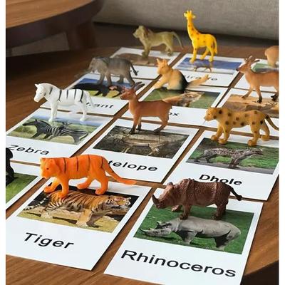 Montessori Teaching Aids Animal Model Card Matching Literacy Literacy English Card Language Teaching Aids Early Childhood Education Toys Back to School Gift for Christmas Gifts