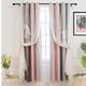 Pink Bedroom Blackout Curtains with Sheer Overlay, Room Darkening Thermal Curtains Double Layer Window Drapes for Living Room Decor, 1 Panel