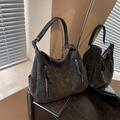 Women's Crossbody Bag Tote Shoulder Bag Hobo Bag PU Leather Daily Zipper Large Capacity Anti-Dust Solid Color Black Green Khaki