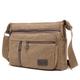 Men's Crossbody Bag Shoulder Bag Canvas Tote Bag Canvas Office Daily Zipper Adjustable Large Capacity Breathable Solid Color Black Blue khaki