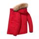 Women's Parka Puffer Jacket Cropped Thicken Winter Coat Thermal Warm Heated Coat Windproof Zip up Coat with Fur Collar Hood Outdoor Hiking Outerwear Long Sleeve Fall Black Beige Red