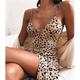 Women's Pajamas Nightshirt Nighty Pjs Leopard Hot Comfort Home Bed Polyester Straps Sleeveless Spring Summer Green Khaki