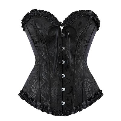 Costume Corsets Bras Panties Sets Women's Plus Size Sexy Ruffle Overbust Corsets for Tummy Control Push Up Date Valentine's Day Corset Top dress to impress 2025