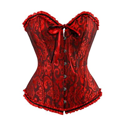 Costume Corsets Bras Panties Sets Women's Plus Size Sexy Ruffle Overbust Corsets for Tummy Control Push Up Date Valentine's Day Corset Top dress to impress 2025