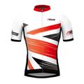 21Grams Men's Cycling Jersey Short Sleeve Bike Jersey Top with 3 Rear Pockets Mountain Bike MTB Road Bike Cycling UV Resistant Breathable Quick Dry Back Pocket Black White Red Germany National Flag