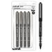 Uniball Vision Rollerball Pens Black Pens Pack of 4 Micro Point Pens with 0.5mm Micro Black Ink Ink Black Pen Pens Fine Point Smooth Writing Pens Bulk Pens and Office Supplies