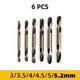 6pcs Ultra-Hard Cobalt Auger Drill Bits - Double-Headed Double-Edged Metal Stainless Steel!