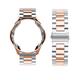 Watch Band for Samsung Galaxy Watch 6 5 4 40/44mm Watch 6 Classic 43/47mm Watch 5 Pro 45mm Watch 4 Classic 42/46mm 3 41mm Stainless Steel Replacement Strap with Case Sport Band Wristband