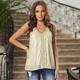 Women's Tank Top Going Out Tops Concert Tops Plain Sparkly Casual Sequins Silver white Sleeveless Basic V Neck