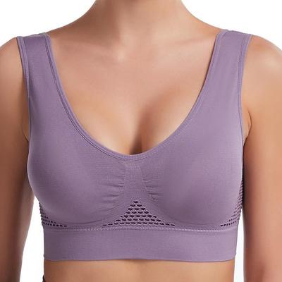 Sport Bra Yoga Sports Underwear Hollow Mesh Ventilation Holes Large Size No Steel Ring Sports Bra Vest Women