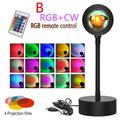 Sunset Lamp Rainbow Projector Night Light 16 Color Projection Led Desk Lamp For Bedroom Atmosphere Rainbow Lamp Decoration Light