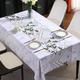 Waterproof Tablecloth PVC Oilproof Rectangle Table Cloth Table Cover for Party, Family Dining, Restrant