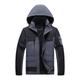 Men's Windbreaker Raincoat Hiking Jacket Windcheater Jacket Outdoor Daily Wear Warm Fall Winter Plain Fashion Streetwear Hooded Regular Black White Blue Orange Dark Grey Jacket