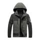 Men's Windbreaker Raincoat Hiking Jacket Windcheater Jacket Outdoor Daily Wear Warm Fall Winter Plain Fashion Streetwear Hooded Regular Black White Blue Orange Dark Grey Jacket