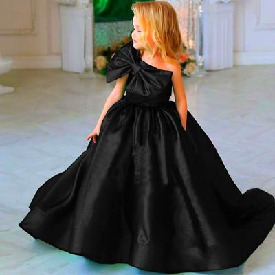 Kids Girls' Party Dress Solid Color Sleeveless Performance Wedding Mesh Princess Sweet Mesh Mid-Calf Sheath Dress Tulle Dress Flower Girl's Dress Summer Spring Fall 2-12 Years Silver Black Wine