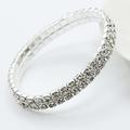 Crystal Stretch Bracelet Ladies Unique Design Fashion Jewelry Silver For Wedding Party Casual Daily Masquerade Engagement Party Silver Plated Imitation Diamond Various Collocation Schemes