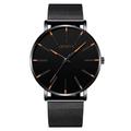 Geneva Quartz Watch for Men Minimalist Ultra Thin Stainless Steel Watch Stylish Men's Watch Business Casual Quartz Watch