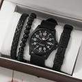 Men Quartz Watch Luxury Large Dial Casual Digital dial Date Chronograph World Time Decoration Nylon Strap Watch