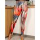 Women's Leggings Polyester Heart Red Blue Casual / Sporty High Waist Ankle-Length Yoga Sports Outdoor Spring Fall