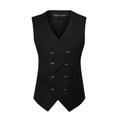 Men's Waistcoat Daily Wear Vacation Going out Fashion Basic Spring Fall Button Polyester Comfortable Plain Single Breasted V Neck Regular Fit Dark-Gray Black Light Grey Vest