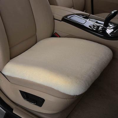 Car Seat Cushion Comfort Auto Seat Pad Fluffy Soft Warm Office Chair Car Mat with Non-Slip Backing Universal Fit