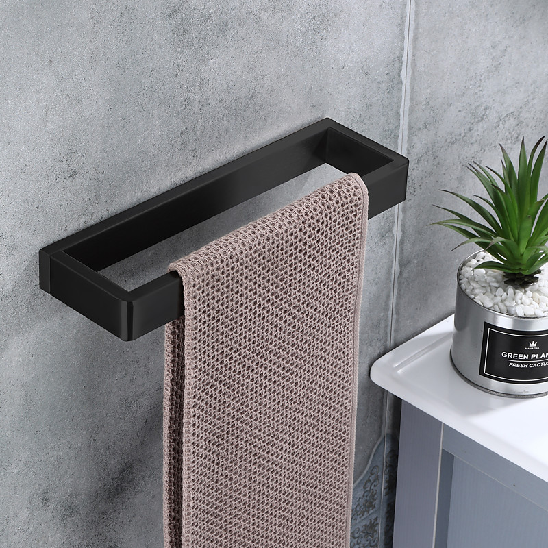 Bathroom Towel Rack Hand Towel Rail Black Towel Bar SUS304 Stainless Steel 26cm Wall Mounted Towel Rack(Black/Golden/Brushed Nickel)