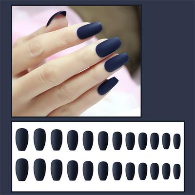 Sensual Scrub Ballet Nail Matte Coffin Nail Wear Nail Nail Piece Trapezoidal Fake Nail Finished Product