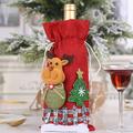 Christmas Decorations Creative Santa Claus Snowman Deer Wine Bottle Cover Bag 1pc