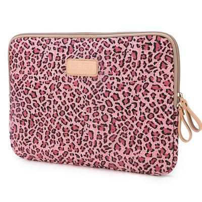 Laptop Sleeves 11.6 12 13.3 inch Compatible with Macbook Air Pro, HP, Dell, Lenovo, Asus, Acer, Chromebook Notebook Carrying Case Cover Waterpoof Shock Proof Canvas Leopard Print for Travel