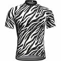 21Grams Men's Cycling Jersey Short Sleeve Bike Top with 3 Rear Pockets Mountain Bike MTB Road Bike Cycling Breathable Moisture Wicking Quick Dry Reflective Strips Black White Yellow Zebra Polyester