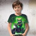 Boys 3D Graphic Animal Tiger T shirt Tee Short Sleeve 3D Print Summer Spring Active Sports Fashion Polyester Kids 3-12 Years Outdoor Casual Daily Regular Fit