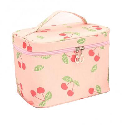 Men's Women's Handbag Makeup Bag Cosmetic Bag Toiletry Bag Polyester Party Travel Large Capacity Breathable Durable Cartoon Pink-Black Pink cherry Blue star