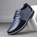 Men's Shoes Sneakers Oxfords Derby Shoes Leather Shoes Dress Shoes Dress Loafers Walking Casual Chinoiserie British Daily Party Evening Leather Cowhide Warm Booties / Ankle Boots Lace-up Black Blue