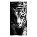 1PC Large Thick Bath Shower Towels 3D White Tiger Design Cotton Beach Towel for Women Men Travel Swimming Yoga Blanket