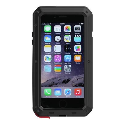 Heavy Duty Shockproof Metal iPhone Case with Tempered Glass for iPhone 15 Pro Max Plus 14 13 12 11 Pro Max Mini X XR XS Max 8 7 Plus – Full Body Rugged Protective Cover Father's Day Gifts