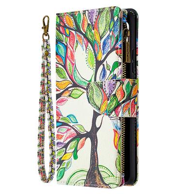 Phone Case For Samsung Galaxy S24 S23 S22 S21 S20 Plus Ultra A54 A34 A14 A73 A53 A33 A42 Note 20 10 Wallet Case Flip with Wrist Strap Kickstand Tree Butterfly Flower / Floral PU Leather